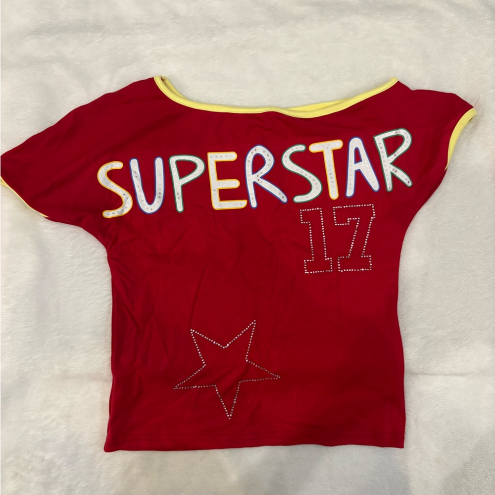 With Jean Red Superstar Tee